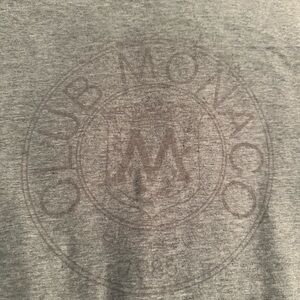 CLASSIC Club Monaco Heather Gray 100% Cotton Tee